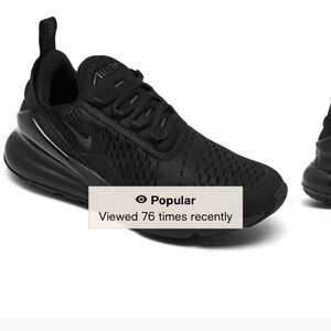 Nike womens Black Air Max 270 Sneakers